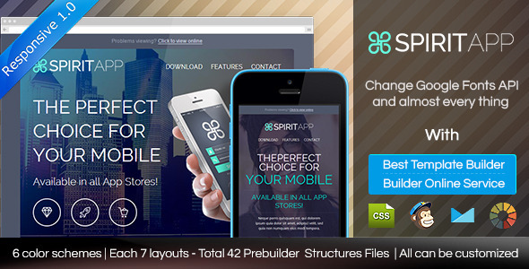 ThemeForest SPIRITAPP Responsive Email Template With Builder 8919587 ThemeForest SPIRITAPP Responsive Email Template With Builder 8919587