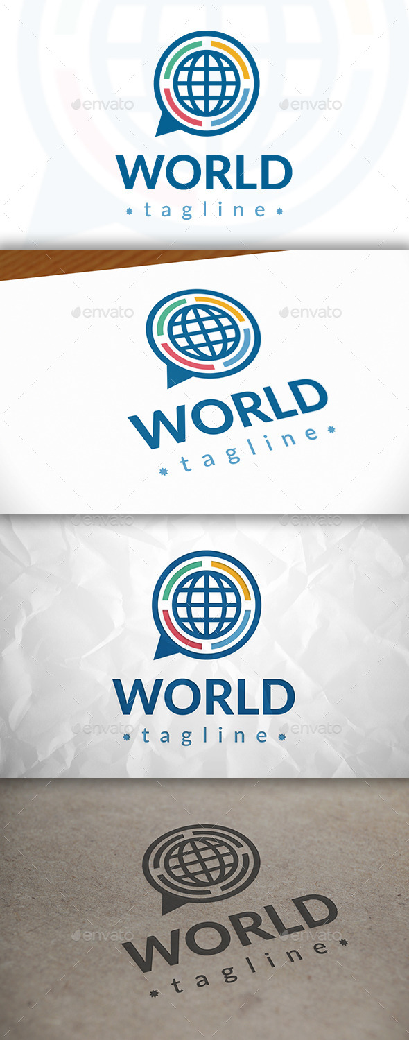 GraphicRiver Chat World Logo 8921293 GraphicRiver Chat World Logo 8921293