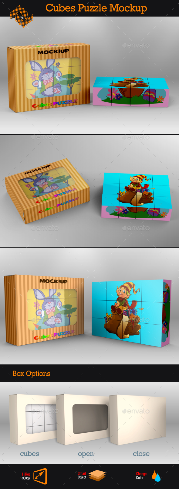 GraphicRiver Cubes Puzzle Mockup 8922041 GraphicRiver Cubes Puzzle Mockup 8922041