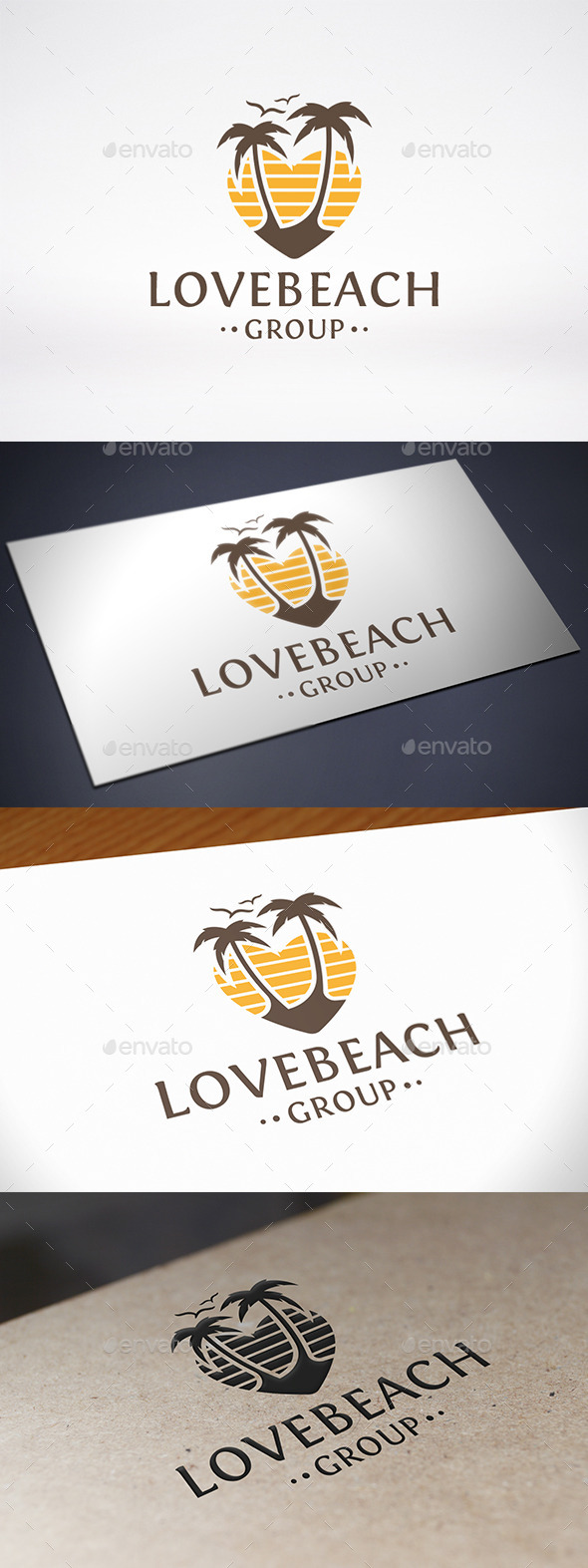 Love Beach Logo Template (Nature)