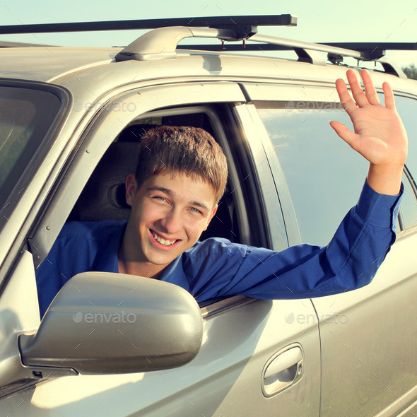 Teenager in a Car
