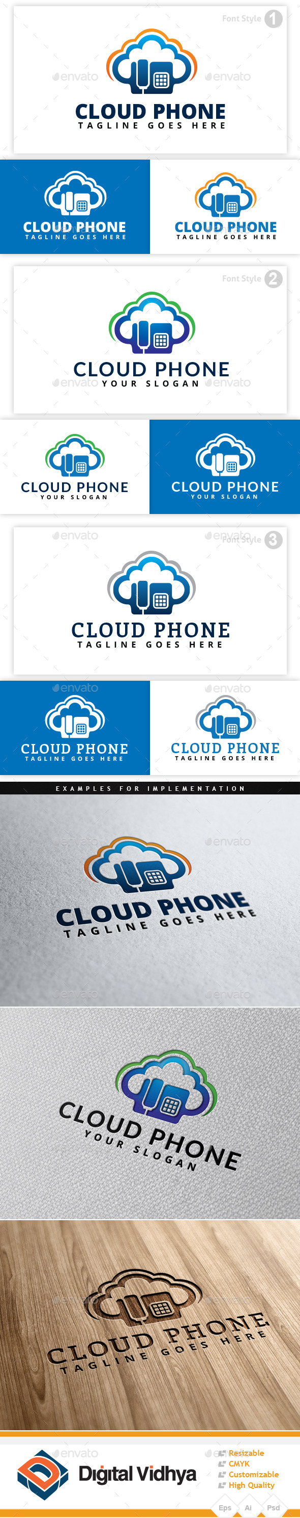 Cloud & Phone Logo (Symbols)