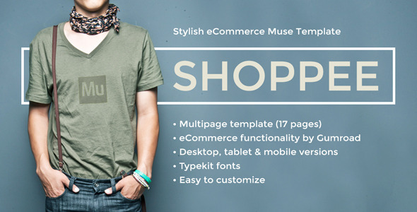 Shoppee - Stylish eCommerce Muse Template