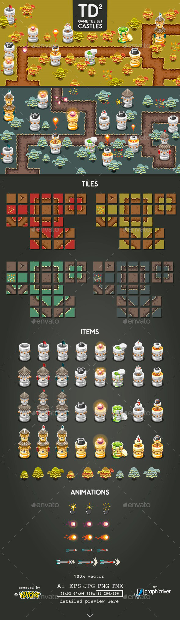 GraphicRiver Tower Defence Game Tile Set Two 8923915 GraphicRiver Tower Defence Game Tile Set Two 8923915