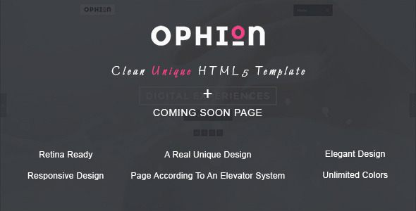 Ophion - Clean Unique HTML5 Template