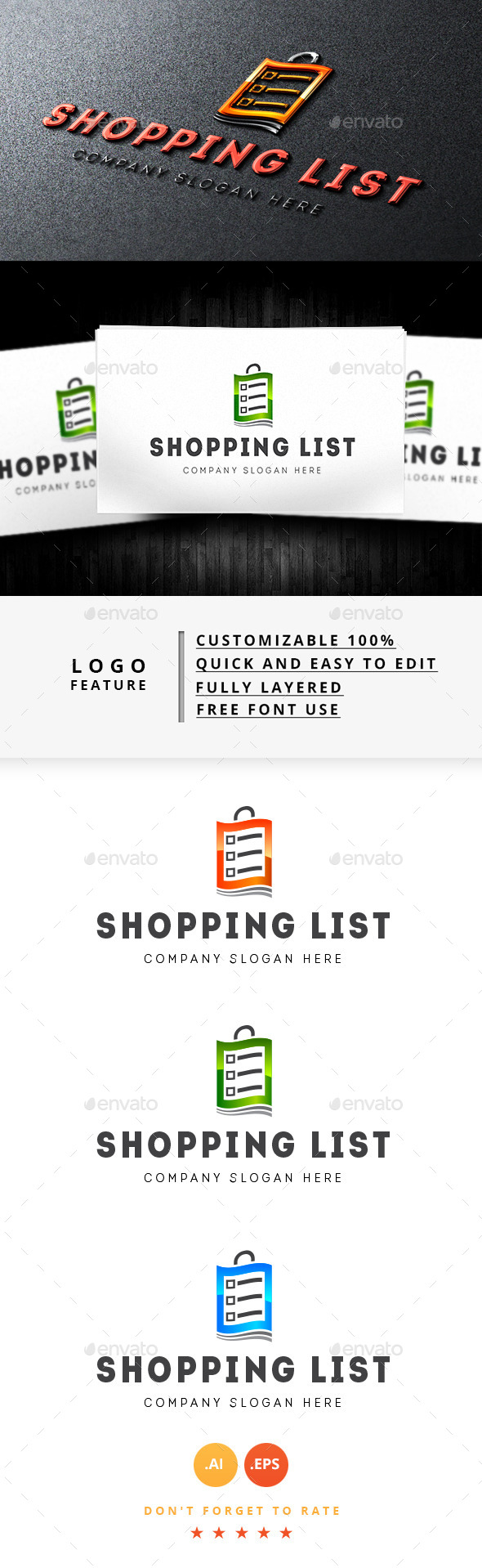 Shopping List Logo (Logo Templates)