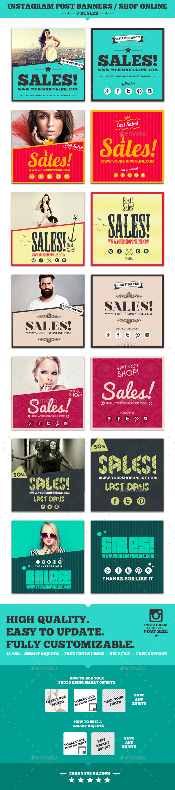 GraphicRiver Instagram Post Banners Shop Online 8925916 GraphicRiver Instagram Post Banners Shop Online 8925916