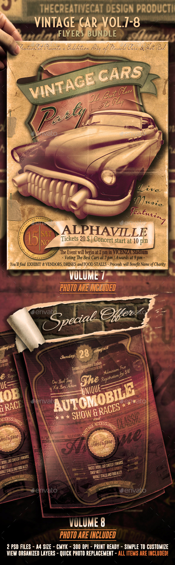 GraphicRiver Vintage Car Flyer Poster Bundle Vol 7-8 8925980 GraphicRiver Vintage Car Flyer Poster Bundle Vol 7-8 8925980