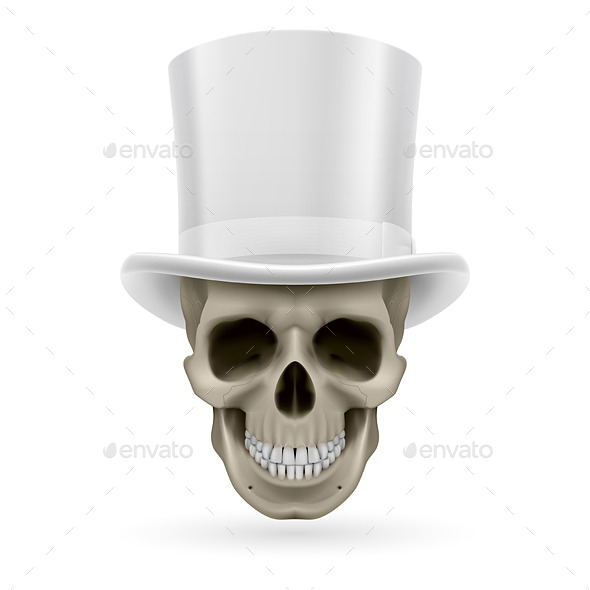 GraphicRiver Human Skull with Hat On 8925988 GraphicRiver Human Skull with Hat On 8925988
