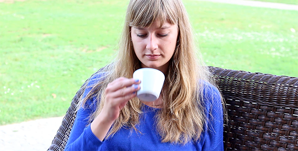 Girl Drinking Coffee Girl Drinking Coffee