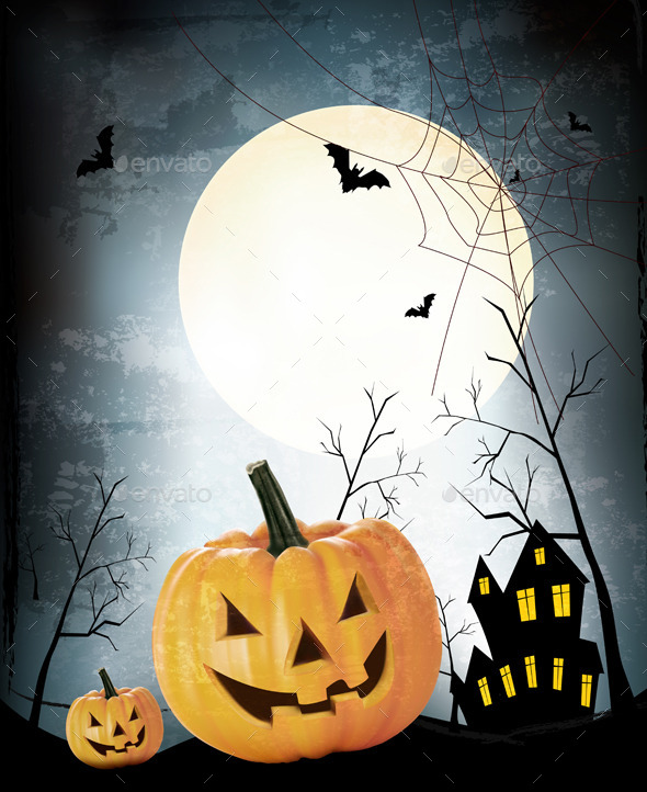 GraphicRiver Halloween Party Background with Pumpkins 8927456 GraphicRiver Halloween Party Background with Pumpkins 8927456