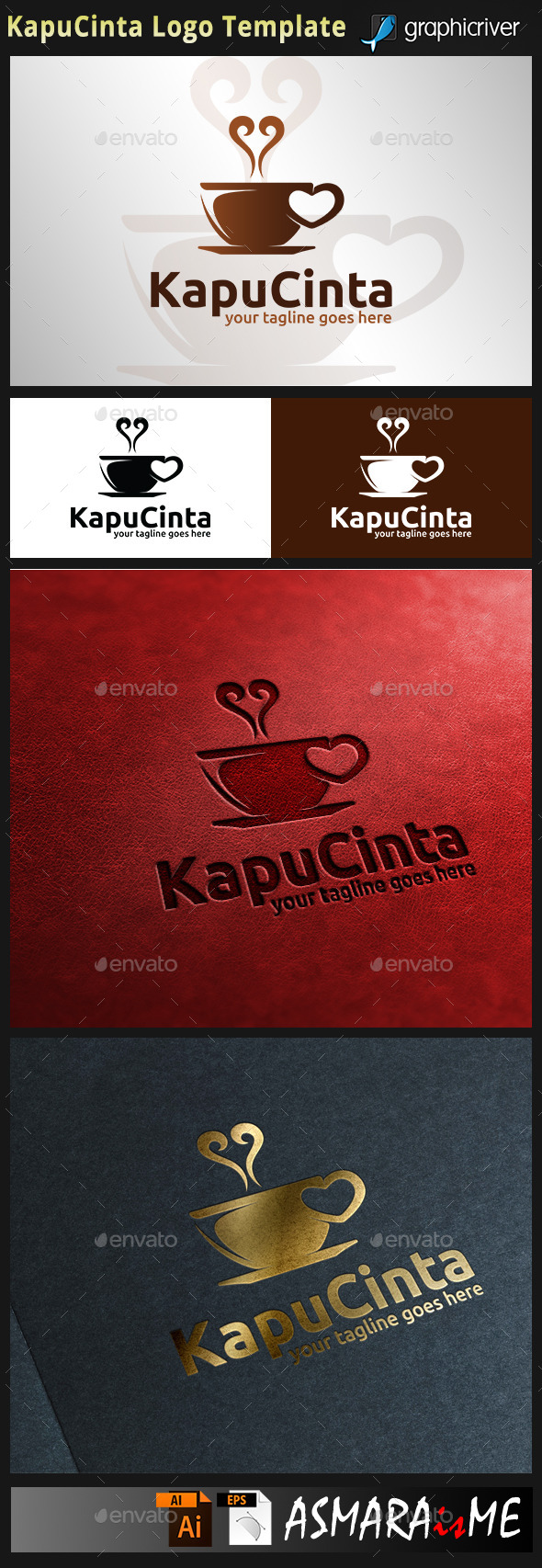 GraphicRiver Kapucinta Love Cappuccino Coffee Logo 8928463 GraphicRiver Kapucinta Love Cappuccino Coffee Logo 8928463