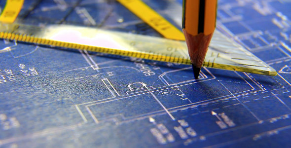 Pencil on Blue Print Pencil on Blue Print