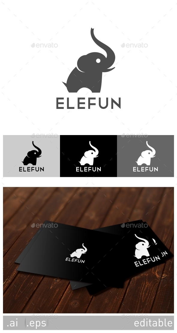 GraphicRiver Elefun Logo Template 8929140 GraphicRiver Elefun Logo Template 8929140