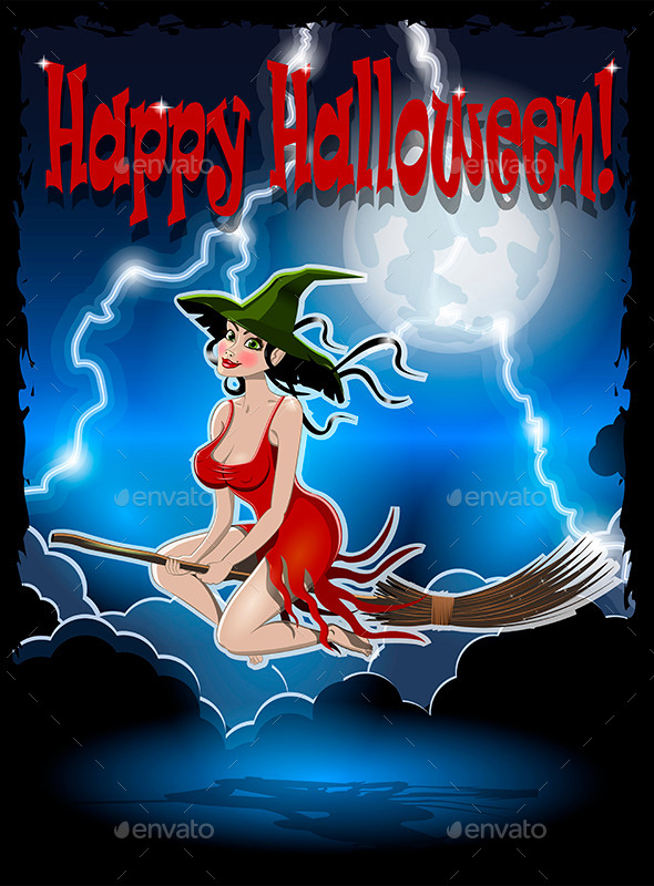 GraphicRiver Beautiful Witch 8929423 GraphicRiver Beautiful Witch 8929423