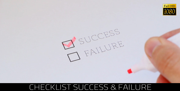 Checklist Success & Failure Checklist Success & Failure