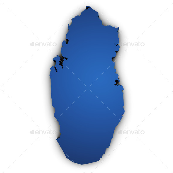 Map Of Qatar 3d Shape (Misc) Photo Download