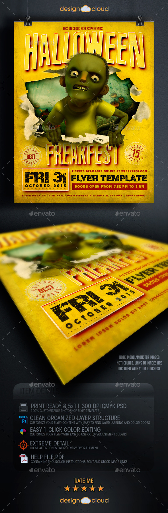 Halloween Freak Fest Flyer Template