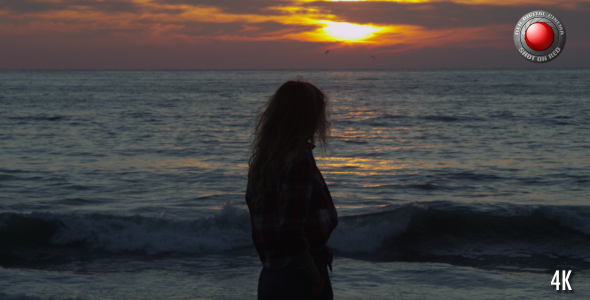 Girl Walking on the Beach Girl Walking on the Beach