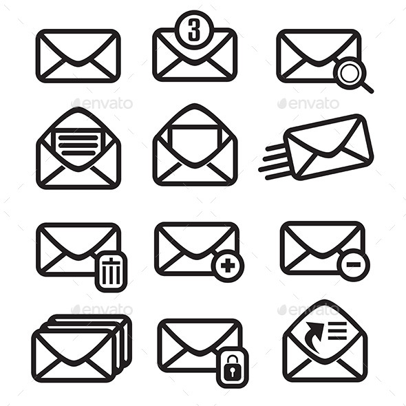 GraphicRiver Mail Icons Vector Illustration 8932442 GraphicRiver Mail Icons Vector Illustration 8932442