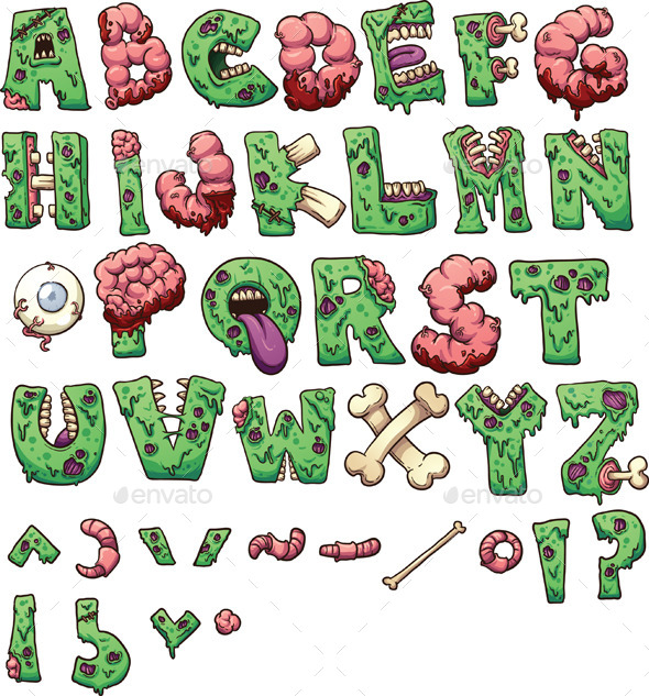 GraphicRiver Zombie Alphabet 8935081 GraphicRiver Zombie Alphabet 8935081