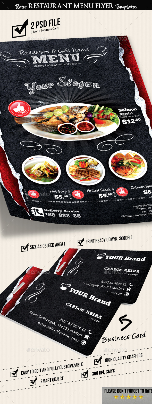 GraphicRiver Retro Restaurant Menu Flyer Templates v2 8919184 GraphicRiver Retro Restaurant Menu Flyer Templates v2 8919184