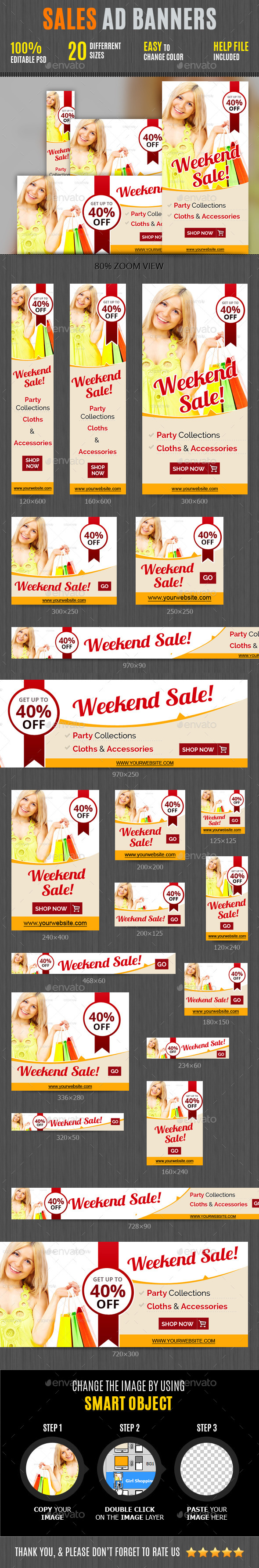 Shopping & Sale Web Ad Banners (Banners & Ads)