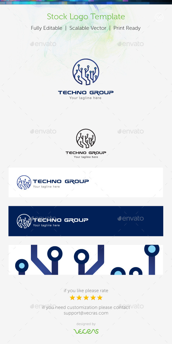 Techno Group Stock Logo Template (Abstract)