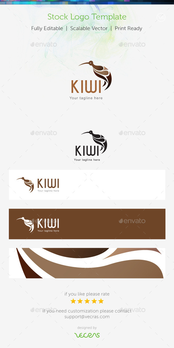 Kiwi Stock Logo Template (Animals)