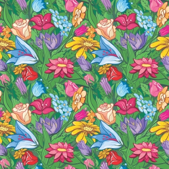 GraphicRiver Vintage Bright Floral Pattern 8936508 GraphicRiver Vintage Bright Floral Pattern 8936508