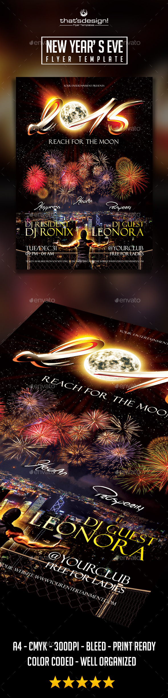 New Year Flyer Template - Clubs & Parties Events