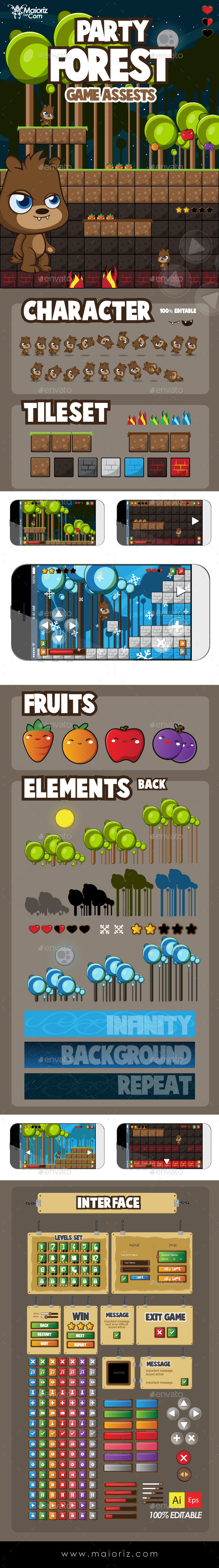 GraphicRiver Forest Game Assets 8909923 GraphicRiver Forest Game Assets 8909923