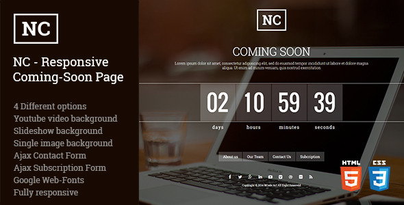 ThemeForest NC Responsive Coming-Soon Page 8936872 ThemeForest NC Responsive Coming-Soon Page 8936872