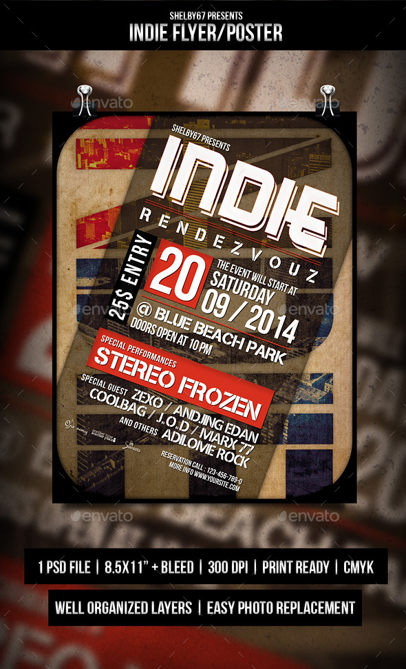 GraphicRiver Indie Flyer Poster 8936892 GraphicRiver Indie Flyer Poster 8936892