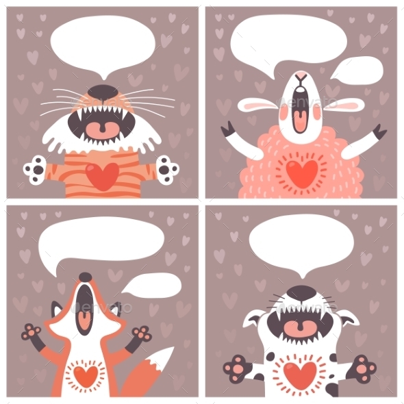 GraphicRiver Set of Cards with Animals 8937792 GraphicRiver Set of Cards with Animals 8937792