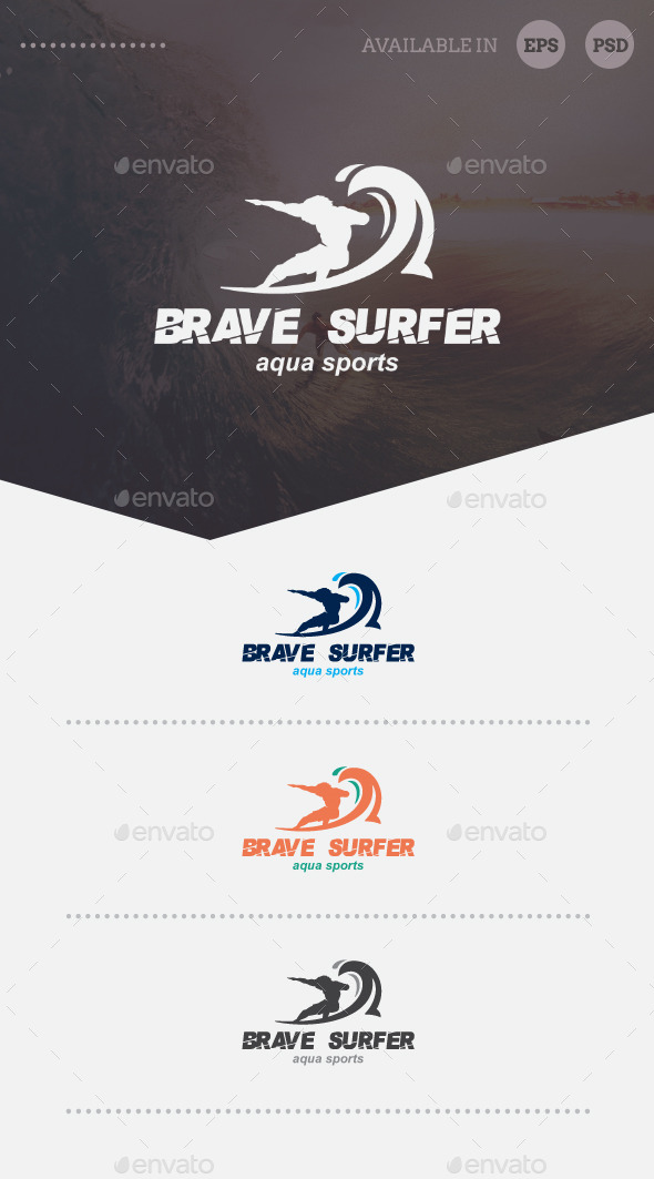 Brave Surfer Logo Template (Humans)