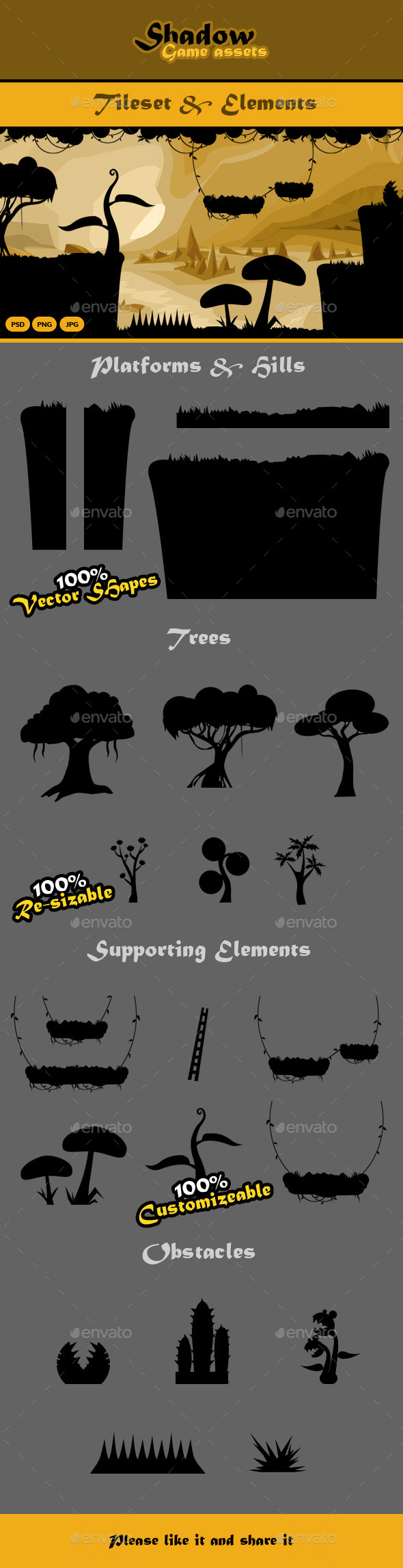 GraphicRiver Shadow Game Assets Tileset & Obstacles 8939032 GraphicRiver Shadow Game Assets Tileset & Obstacles 8939032