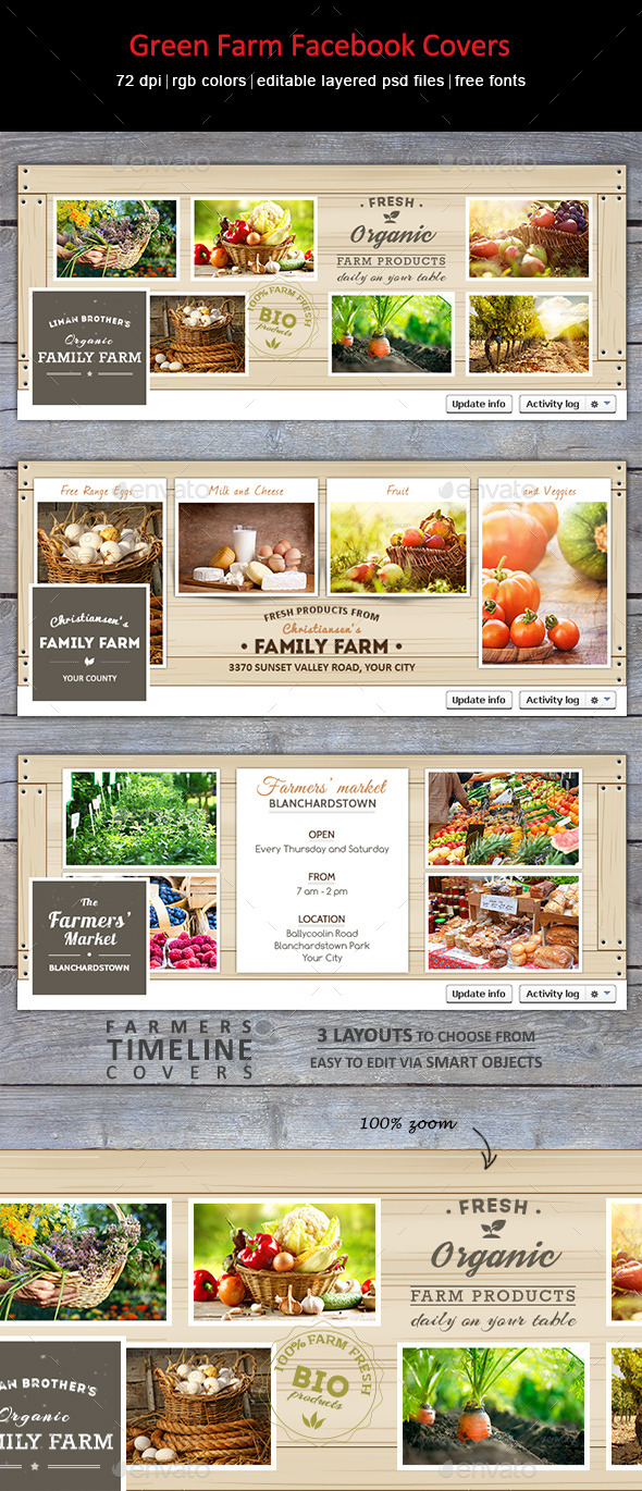 GraphicRiver Green Farm Facebook Covers 8939564 GraphicRiver Green Farm Facebook Covers 8939564