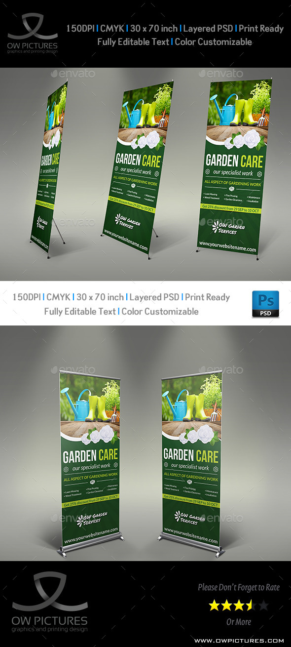 GraphicRiver Garden Signage Roll-Up Banner Template 8941370 GraphicRiver Garden Signage Roll-Up Banner Template 8941370