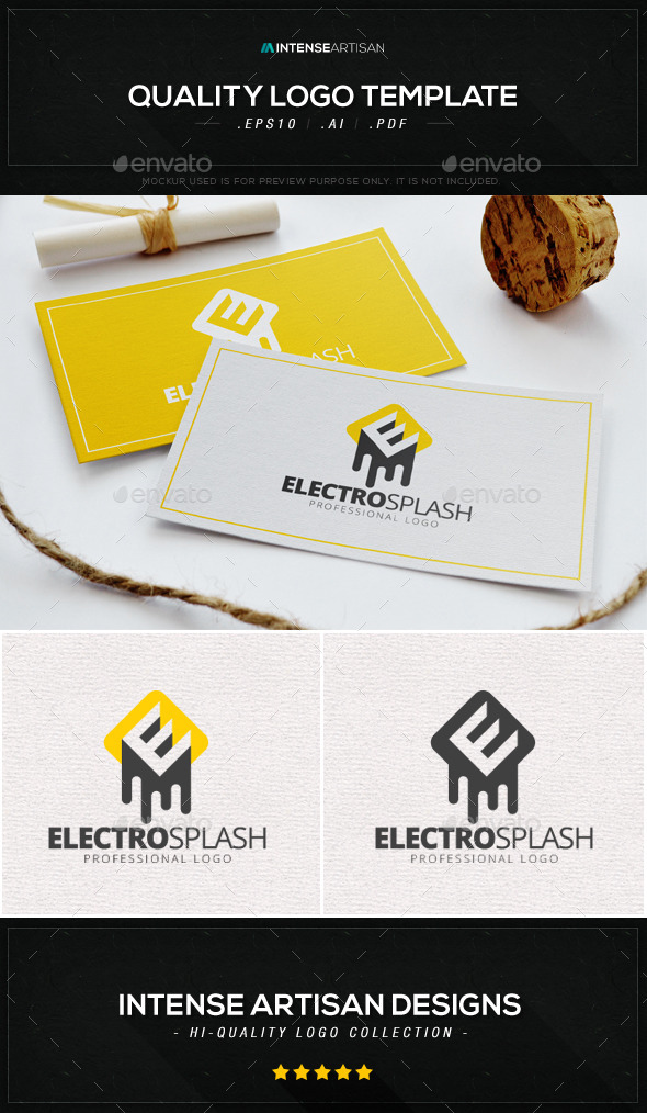 Electro Splash Logo Template (Letters)