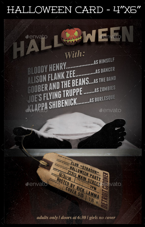 GraphicRiver Halloween card Morgue 8915612 GraphicRiver Halloween card Morgue 8915612