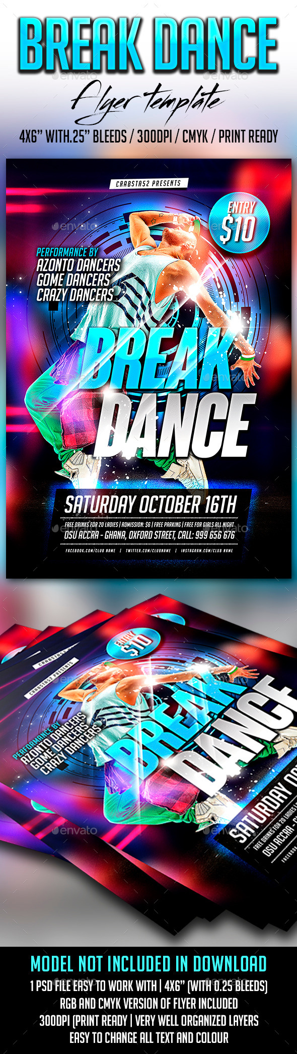 GraphicRiver Break Dance Flyer Template 8941633 GraphicRiver Break Dance Flyer Template 8941633