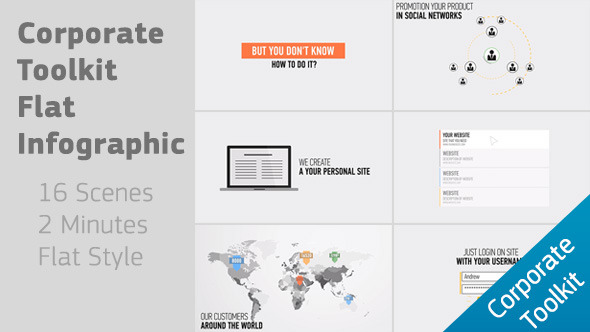 Corporate Toolkit Flat Infographic Corporate Toolkit Flat Infographic