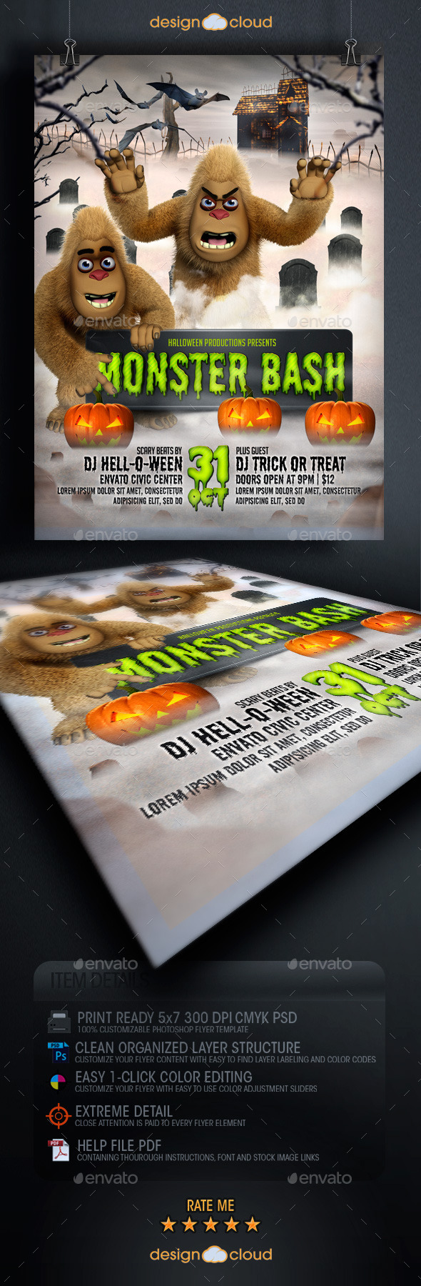 Halloween Monster Bash Flyer Template