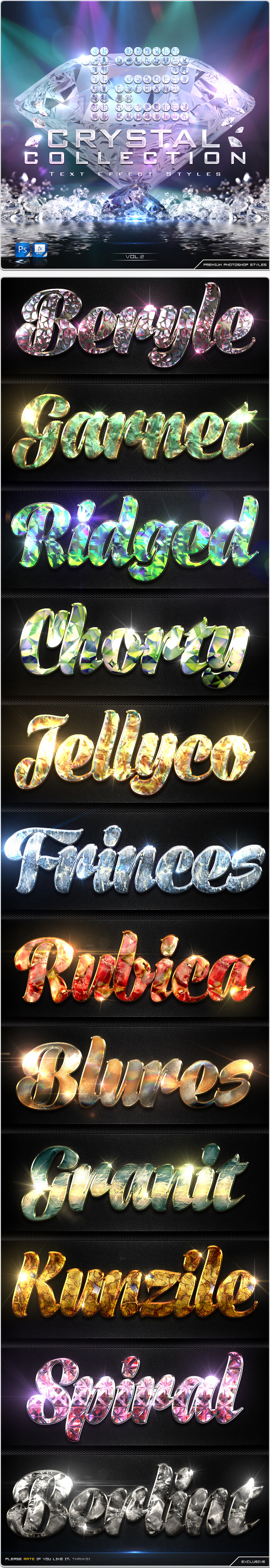 GraphicRiver 12 Crystal Collection Text Effect Styles Vol.2 8942954 GraphicRiver 12 Crystal Collection Text Effect Styles Vol.2 8942954