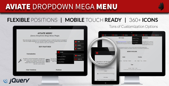 Aviate Mega Menu - jQuery CSS DropDown Menu Plugin - CodeCanyon Item for Sale