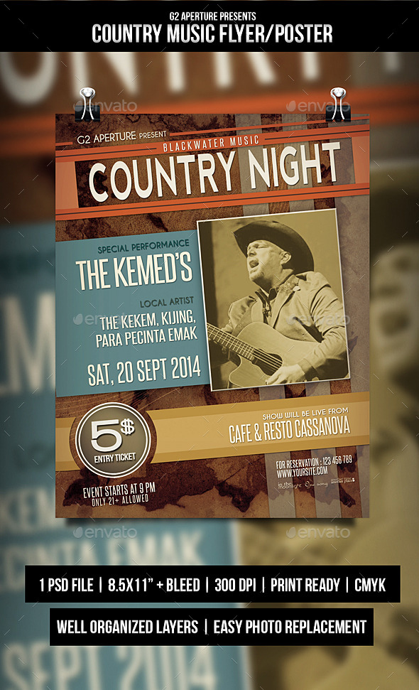 GraphicRiver Country Music Flyer Poster 8944316 GraphicRiver Country Music Flyer Poster 8944316
