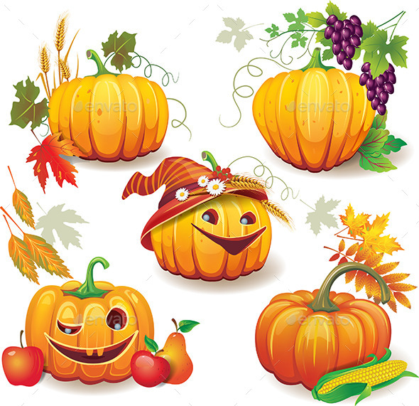 GraphicRiver Autumn Still Life with Pumpkins 8944477 GraphicRiver Autumn Still Life with Pumpkins 8944477