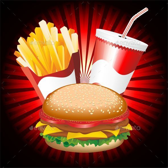 GraphicRiver Fast Food Hamburger Fries and Drink Menu 8944854 GraphicRiver Fast Food Hamburger Fries and Drink Menu 8944854
