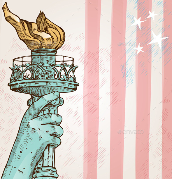 GraphicRiver Statue of Liberty with Torch 8946030 GraphicRiver Statue of Liberty with Torch 8946030
